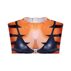 Tiger Pattern Bodysuit Cosplay Stage Performance Costume Halloween Orc Cos Jumpsuit - Halloweez