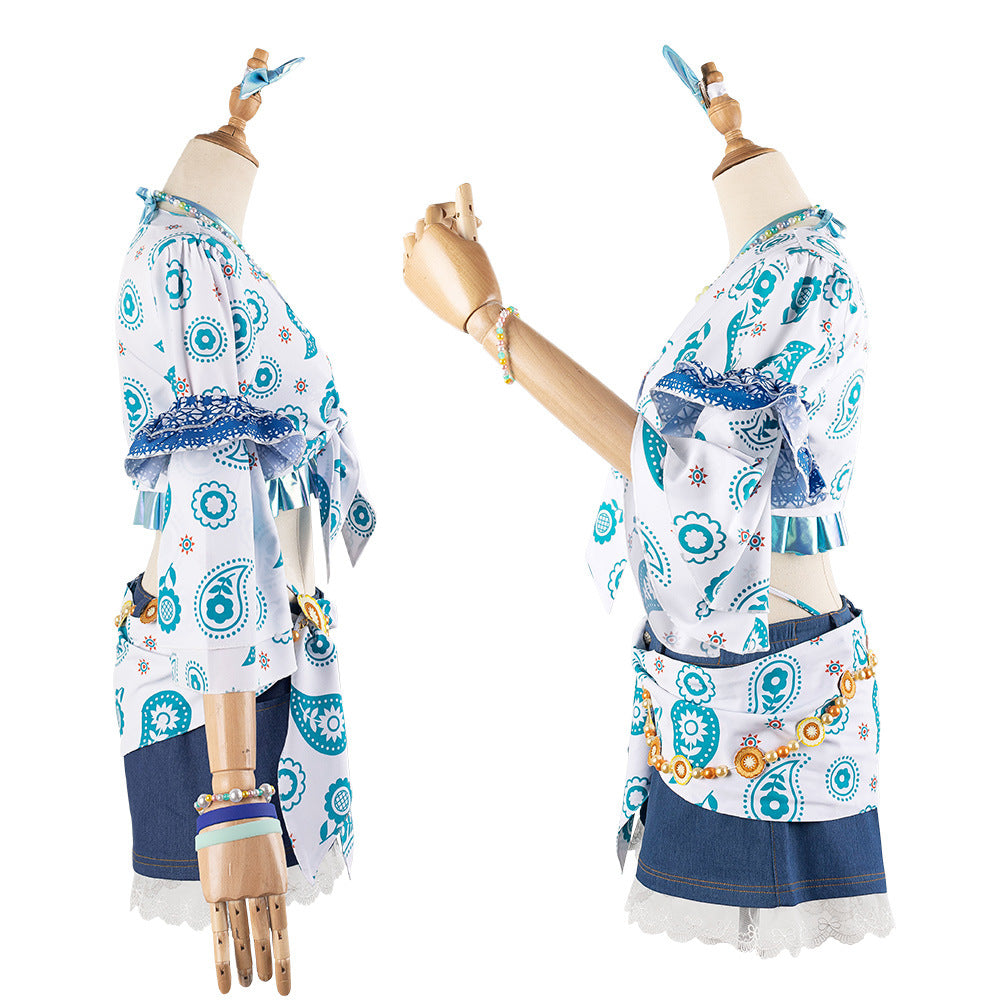LoveLive Nijigasaki High School Idol Club Sayaka Murano Tsumugi Yuu Summer Girl Outfit Cosplay Costume - Halloweez