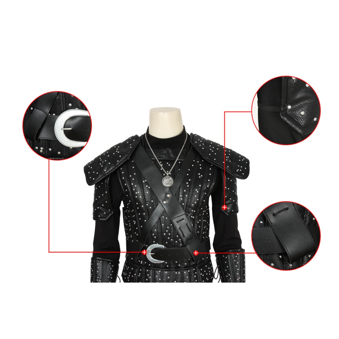Geralt of Rivia Full Cosplay Costume from The Witcher Monster Hunter Outfit for Men - Halloweez