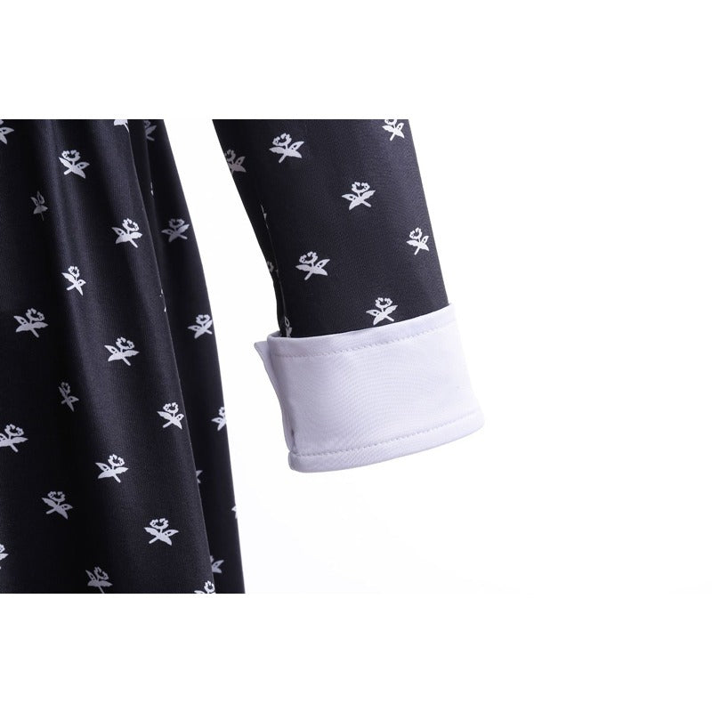 Adams Family Girl's Cosplay Costume Wednesday Dress Halloween Children's Clothing - Halloweez