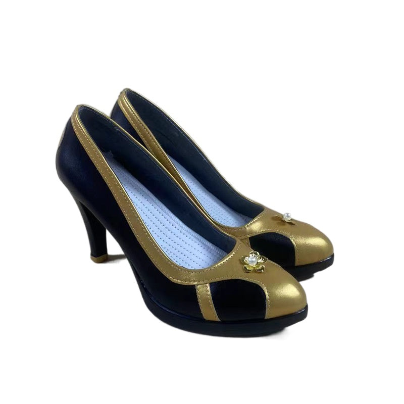1708 Rem Elegant Beauty Cosplay Shoes for Anime Conventions and Performances - Halloweez