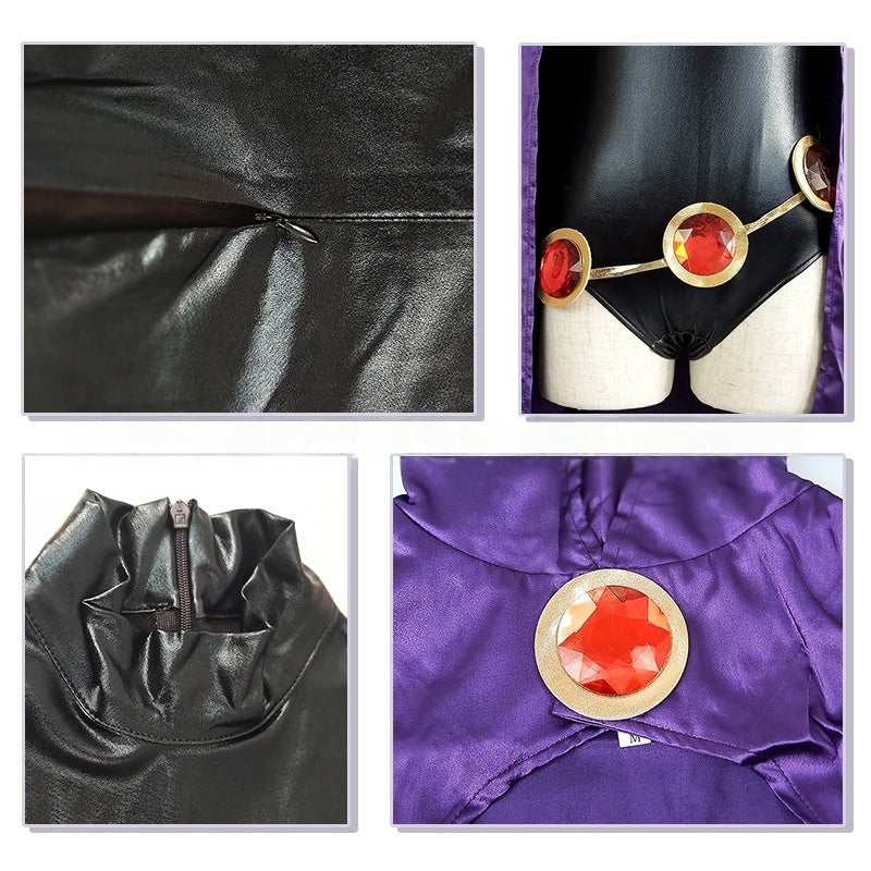 DC Comics Teen Titans Raven Cosplay Costume - Premium Quality Outfit for Fans - Halloweez