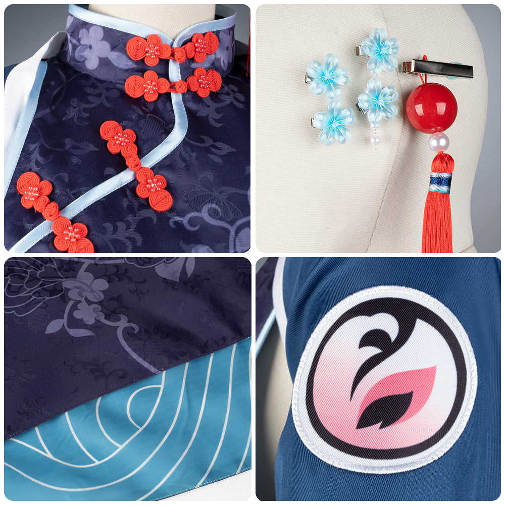 Blue Archive Kaguya Qipao Cosplay Dress - Anime Game Costume - Halloweez