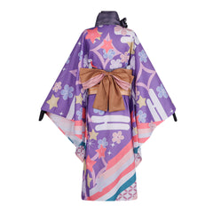 Magical Girl Madoka Cosplay Costume Homura Akemi Japanese Yukata Kimono Anime Role Play Outfit - Halloweez