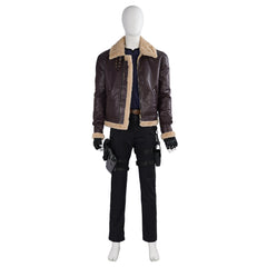 Halloweez Resident Evil 4 Leon Cosplay Costume - Men's Full Set for Halloween & Gaming Parties
