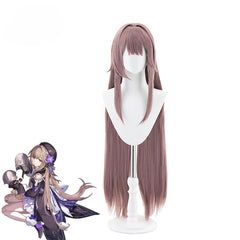 Peluca de cosplay de Halloween Herta: cabello sintético liso de 105 cm de largo para fanáticos de Honkai Star Rail