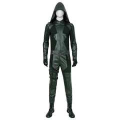 Costume de cosplay de la saison 8 d'Oliver Queen - Costume final de Green Arrow pour Halloween