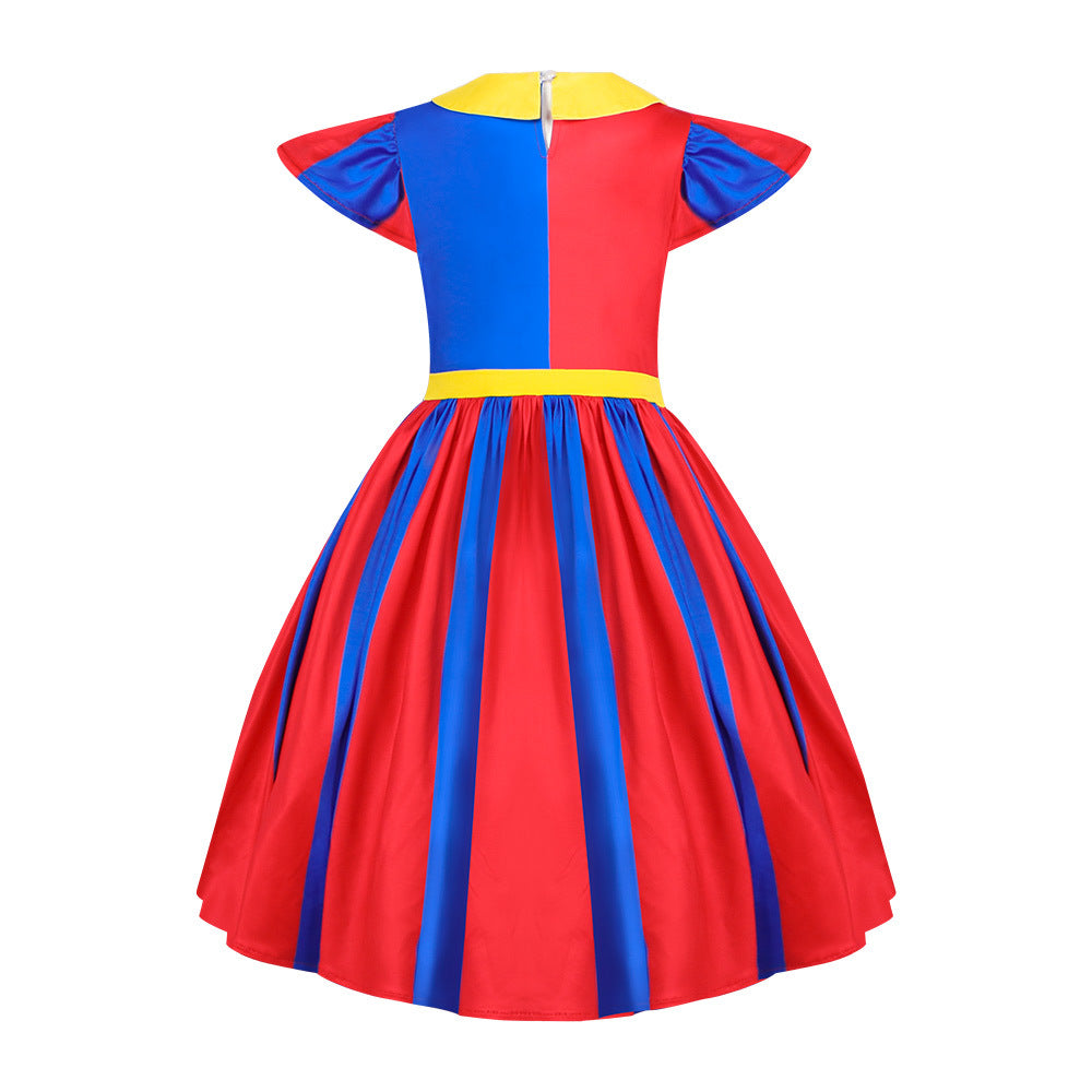 Magical Digital Circus Pomni Cosplay Clown Dress for Halloween and Stage Performance - Halloweez