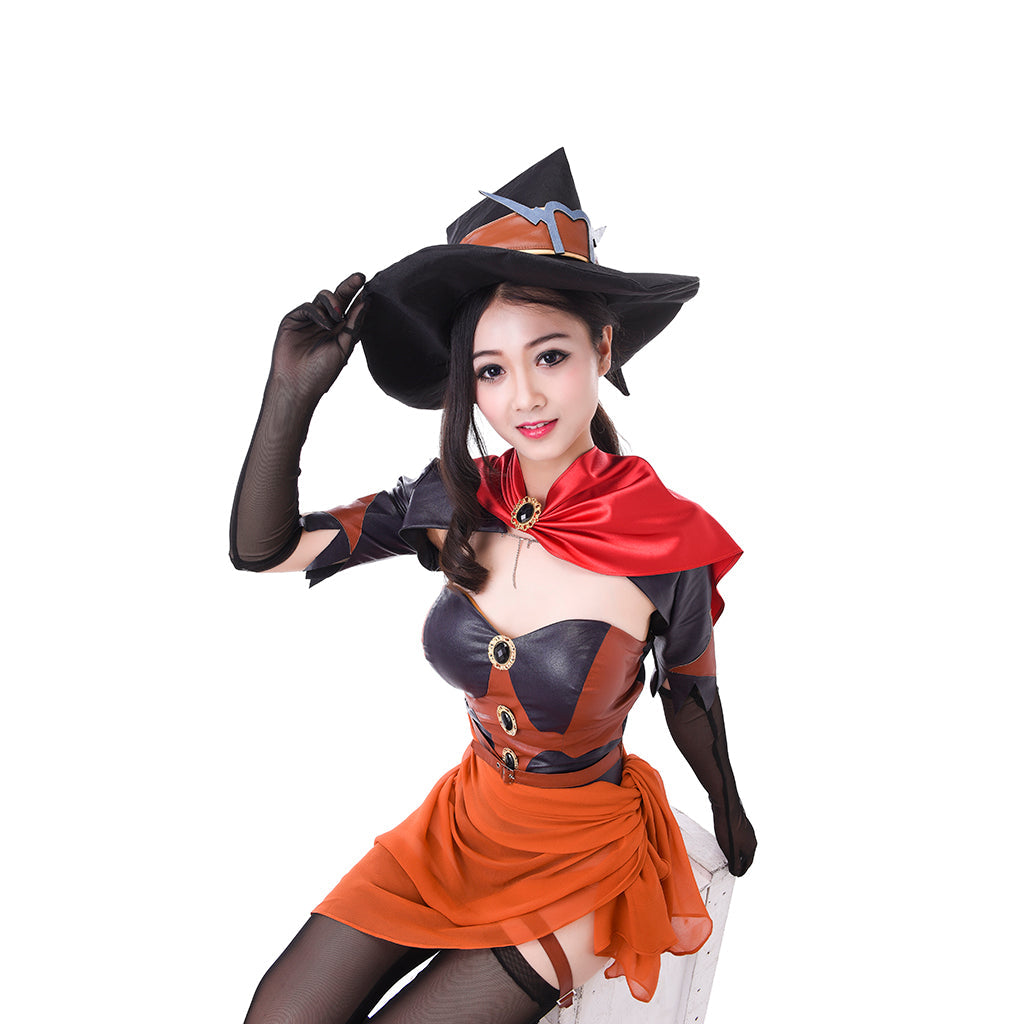 Halloweez Mercy Angela Ziegler Witch Skin Cosplay Costume | Exclusive Game Cosplay Series