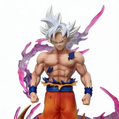 Premium Glowing Goku Statue with Ultra Instinct Mastery - Dragon Ball Z Collectible