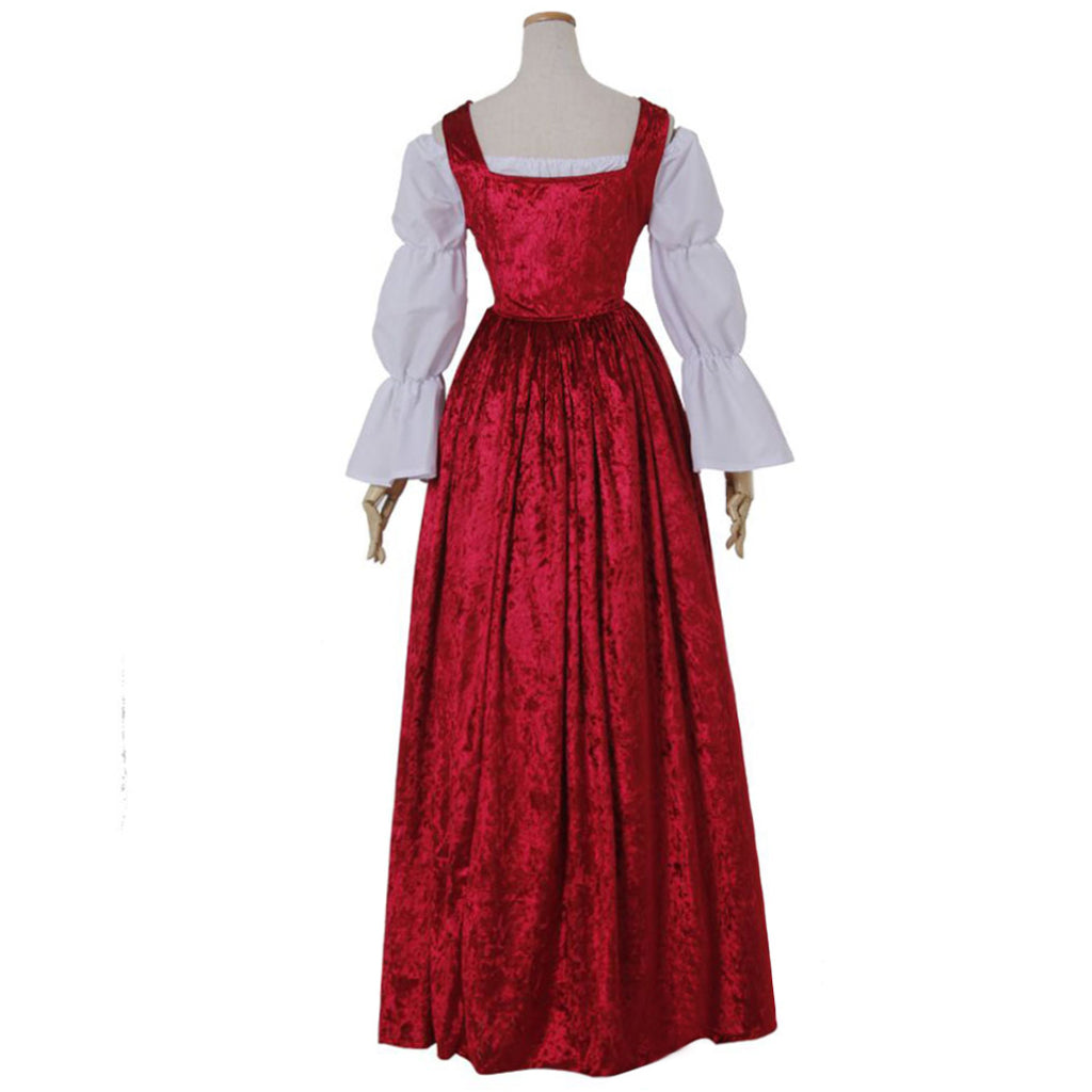 Elegant Halloweez Vintage Medieval Cosplay Costume - Gothic Witch Vampire Dress for Women