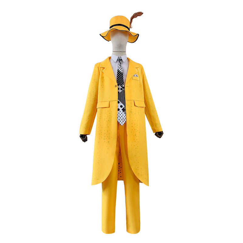 The Mask Jim Carrey Cosplay Costume Green Suit Halloween Outfit
