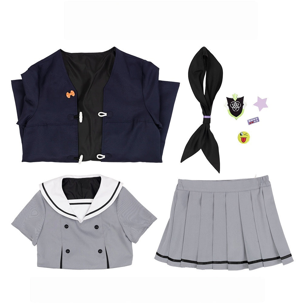 Blue Archive Rin Cosplay Anime School Uniform Pleated Skirt Women's Outfit - Halloweez