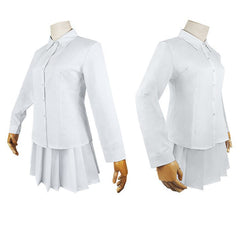 The Promised Neverland Cosplay Costume Emma Norman Ray White Shirt Set Anime Daily Wear - Halloweez