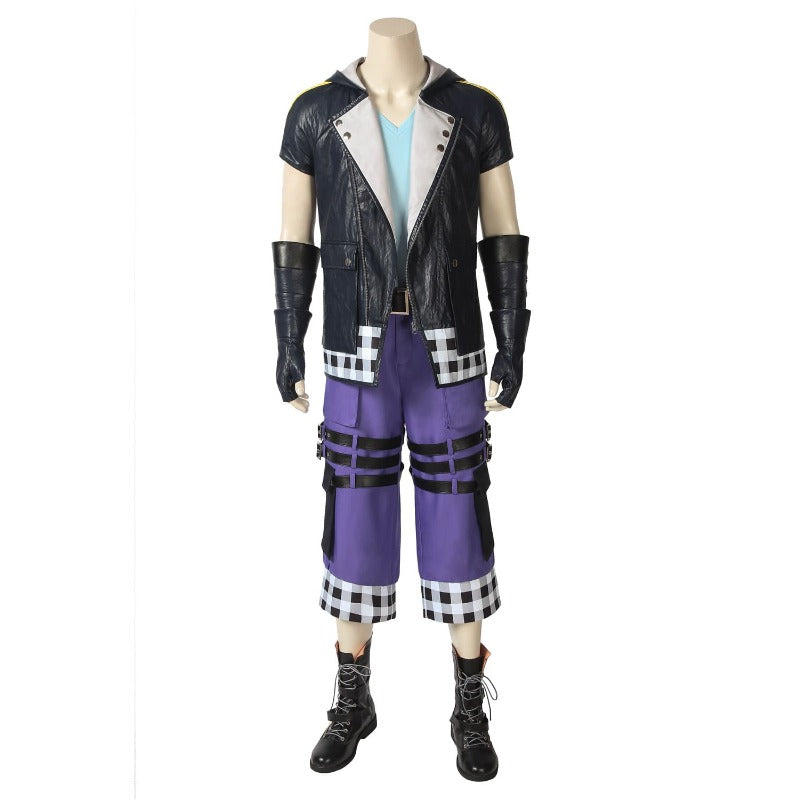 Halloweez Riku Cosplay Costume - Premium Black Jacket Uniform Coat