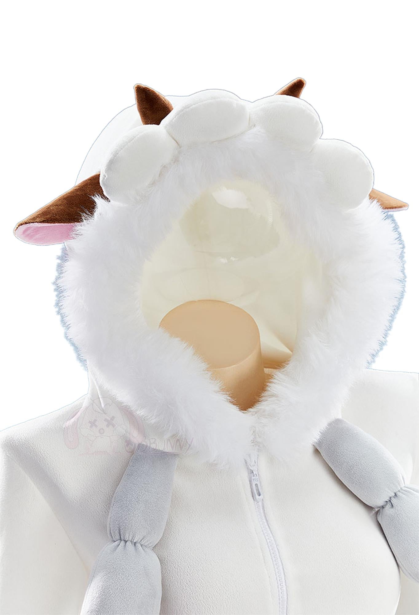 Official Pokémon Wooloo Cute Plush Home Cosplay Onesie Jumpsuit for Women - Halloweez