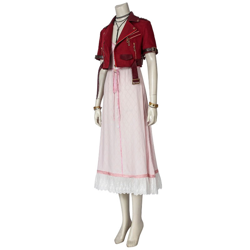 Stunning Final Fantasy VII Aerith Gainsborough Cosplay Costume - Embrace the Enchantment!