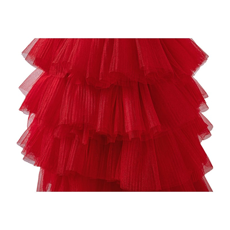 Halloweez Harley Quinn Red Dress Cosplay Costume Full Set for Halloween
