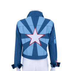 Halloweez America Chavez Denim Jacket – Marvel Multiverse Cosplay Costume, Halloween Attire