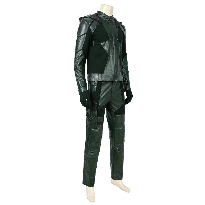 Costume de cosplay de la saison 8 d'Oliver Queen - Costume final de Green Arrow pour Halloween