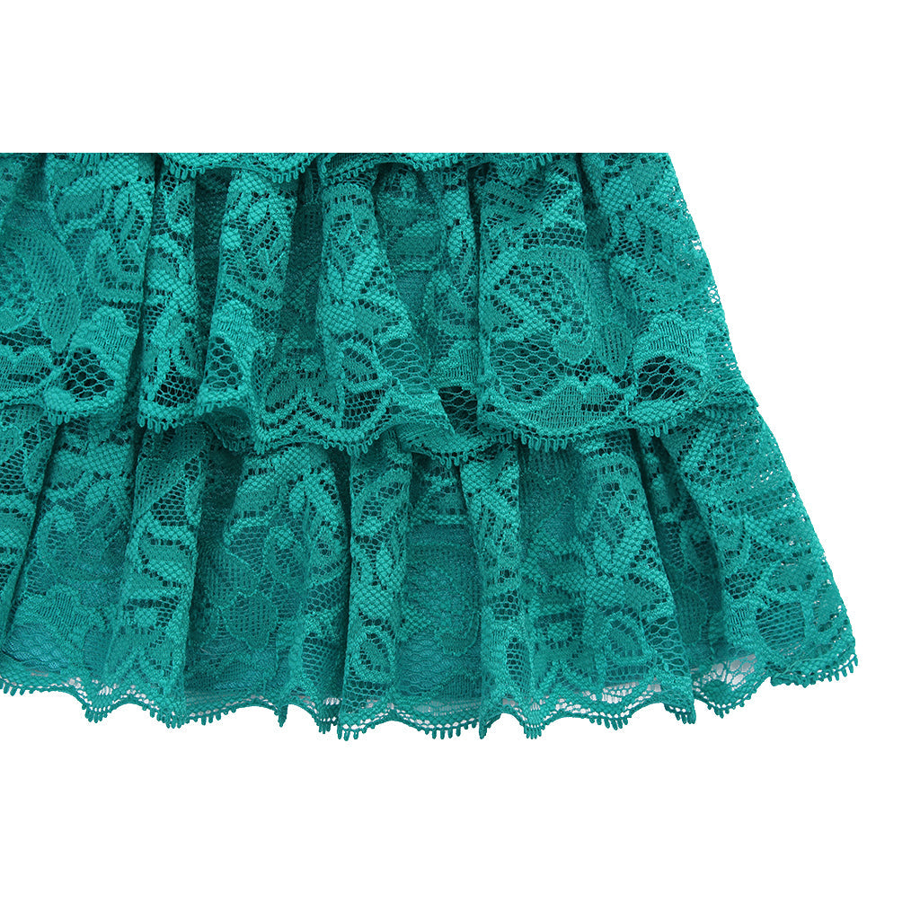 Elegant Halloweez Victorian-Style Green Lace Detachable Collar