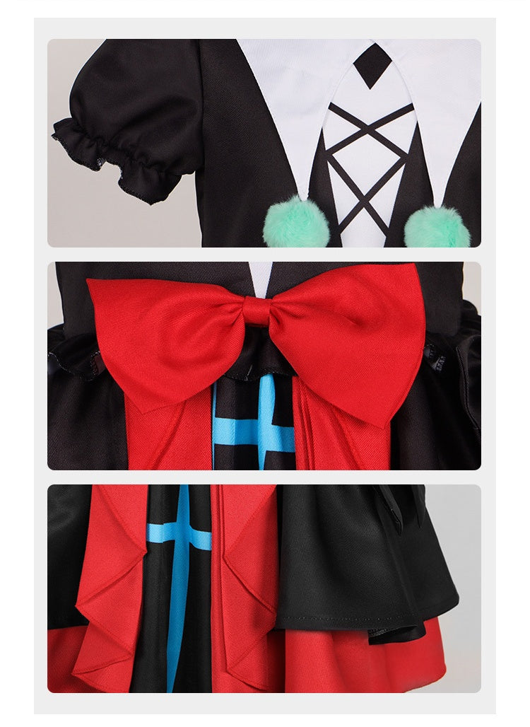 Eggy Party Stella the Mute & Aba the Ghost Clown Cosplay Costume Dress Full Set - Halloweez