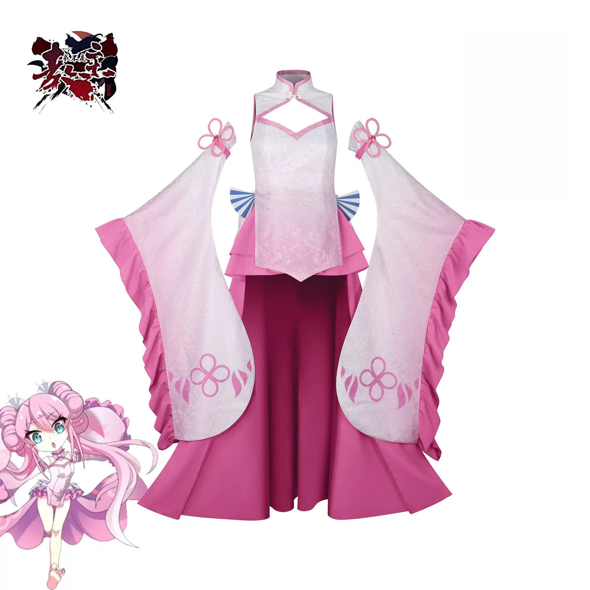 I’m Not The Cult Leader Cosplay Costume Zhu You He Lian Xiaomeng Pink Ancient Style Anime Full Outfit - Halloweez