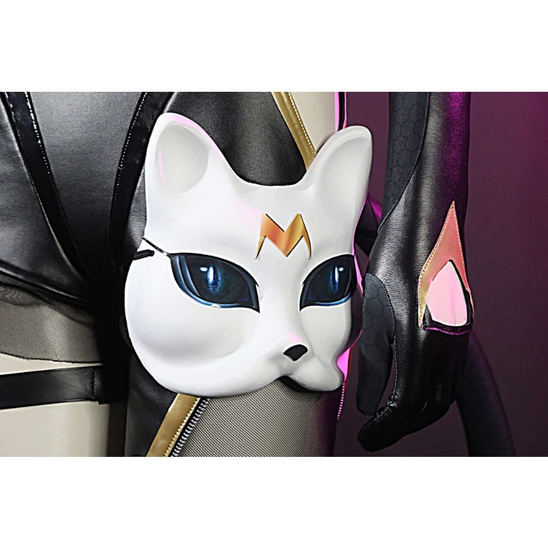 Halloweez Ake Night Cat Cosplay Costume with Boots - Perfect for Halloween Parties