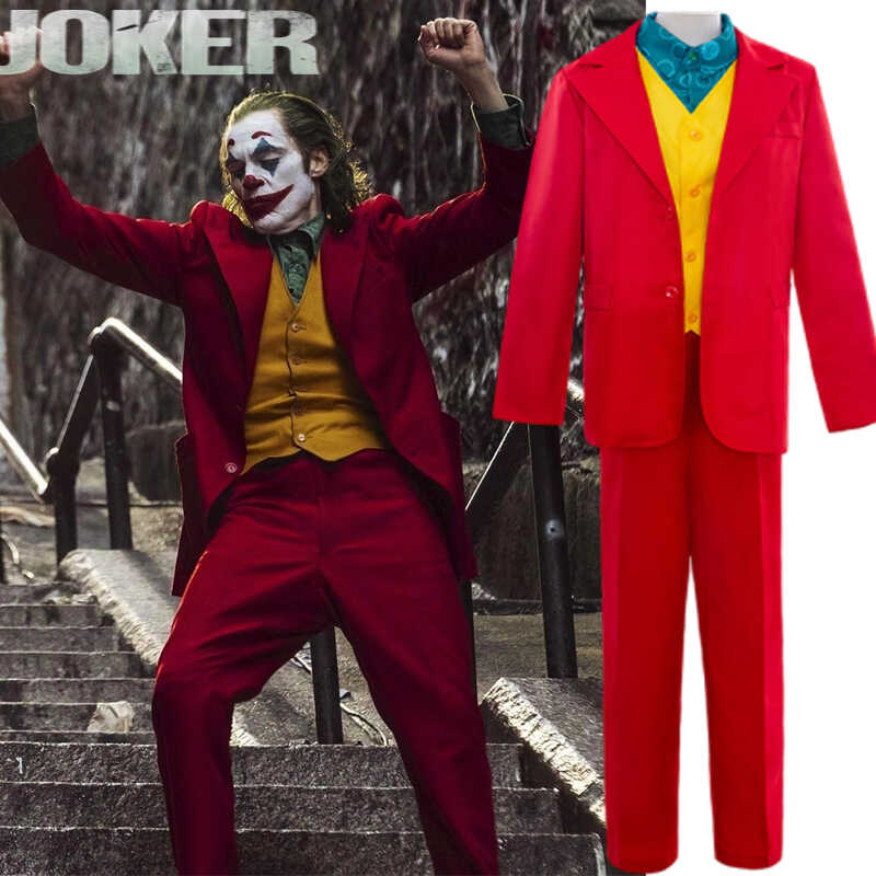Joaquin Phoenix Joker Cosplay Costume for Halloween and Movie Themed Parties - Halloweez