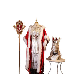 Catherine the Great Coronation Red Velvet Cape - Medieval Russian Empire Cosplay Costume - Halloweez