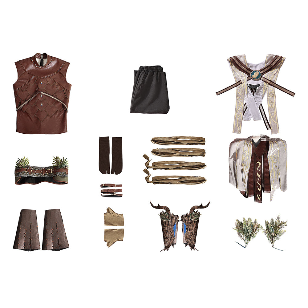 Baldur's Gate 3 Halsin Cosplay Costume | Deluxe Edition Druid Outfit for Men | Game Accurate Custom Made Set - Halloweez