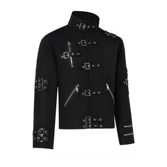 Michael Jackson Punk Buckle Jacket Cosplay,Custom‑Made,Halloween Stage Costume