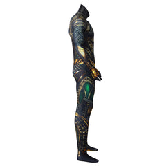Aquaman Adult Tight Jumpsuit Cosplay Costume Halloween Movie Themed Full Bodysuit Outfit - Halloweez