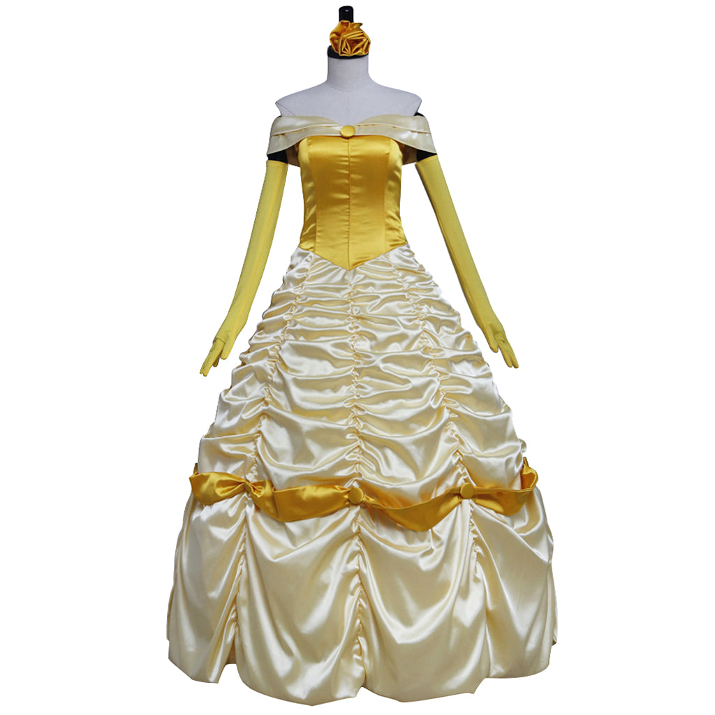 Costume de cosplay Belle pour Halloween | Robe de princesse Disney enchanteresse pour Halloween et cosplay