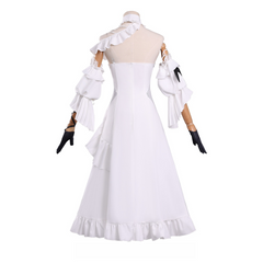 Wuthering Waves Fololo White Dress Cosplay Costume Custom for Convention Halloween