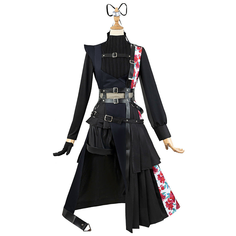 Hoshimachi Suisei Concert Stage Dress - Black拼接Cosplay Costume for Music Performance - Halloweez