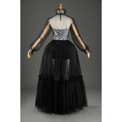 Wednesday Season 2 Inspired Wednesday Addams Black Elegant Evening Gown Dress