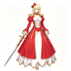 Fate Extra Nero Claudius Saber Cosplay Red Gown, Custom Costume for Halloween & Comic Con