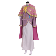 Halloweez Kingdom Hearts III Ava Cosplay Costume Women’s Pink Hooded Dress with Skirt