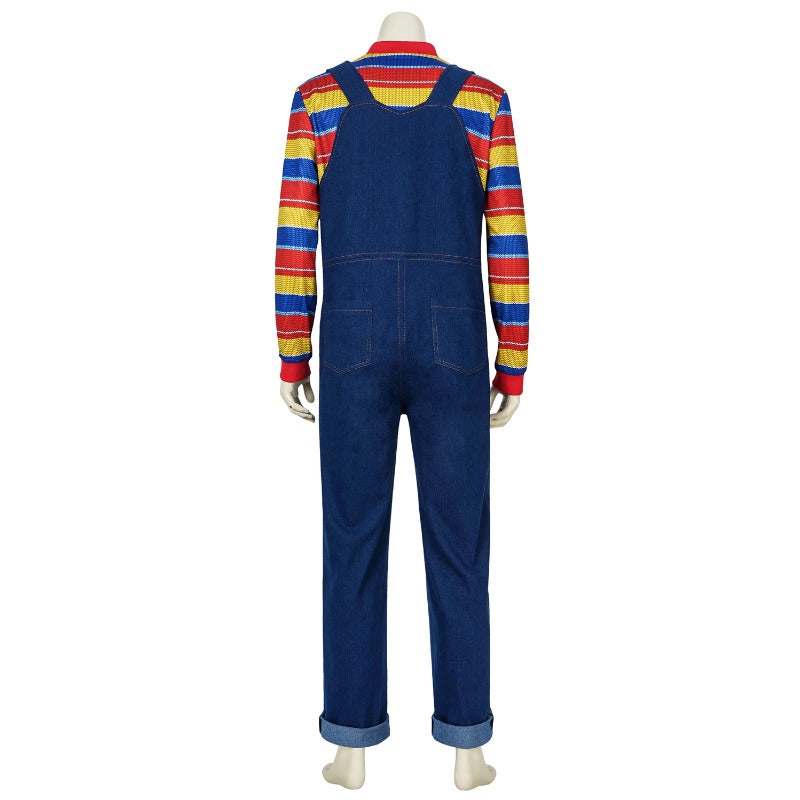 Halloweez Chucky Suit Cosplay Costume - Scary Halloween Icon Outfit for Events