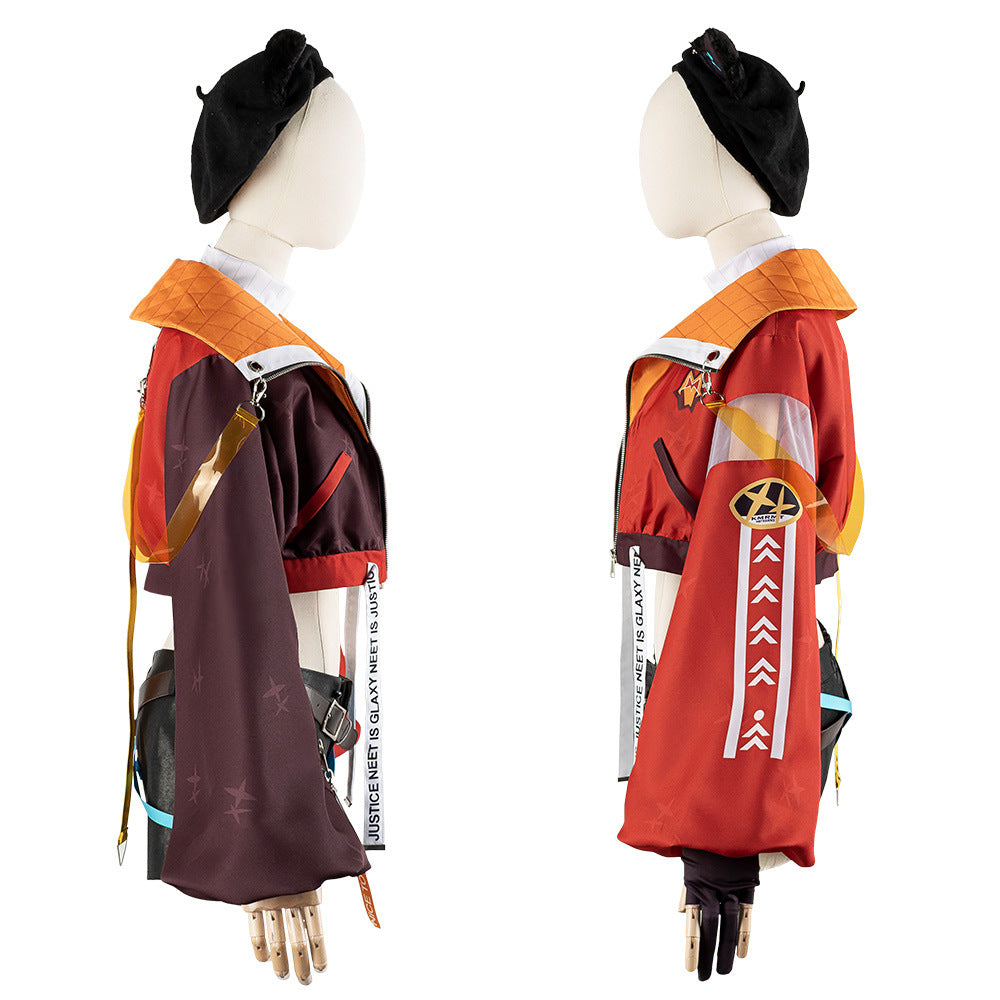 VTuber Komori Met Anime Cosplay Costume Waist-Baring Hot Girl Outfit - Halloweez