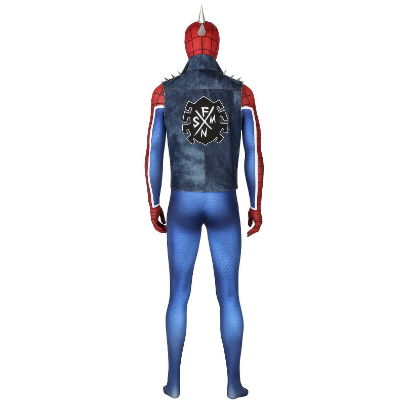 Halloweez Hobart Brown Spider-Man Punk-Rock Cosplay Suit for Enthusiasts