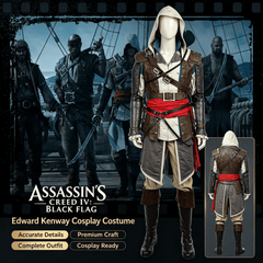 Assassin's Creed IV Black Flag Edward Kenway Full Set Cosplay Costume Custom