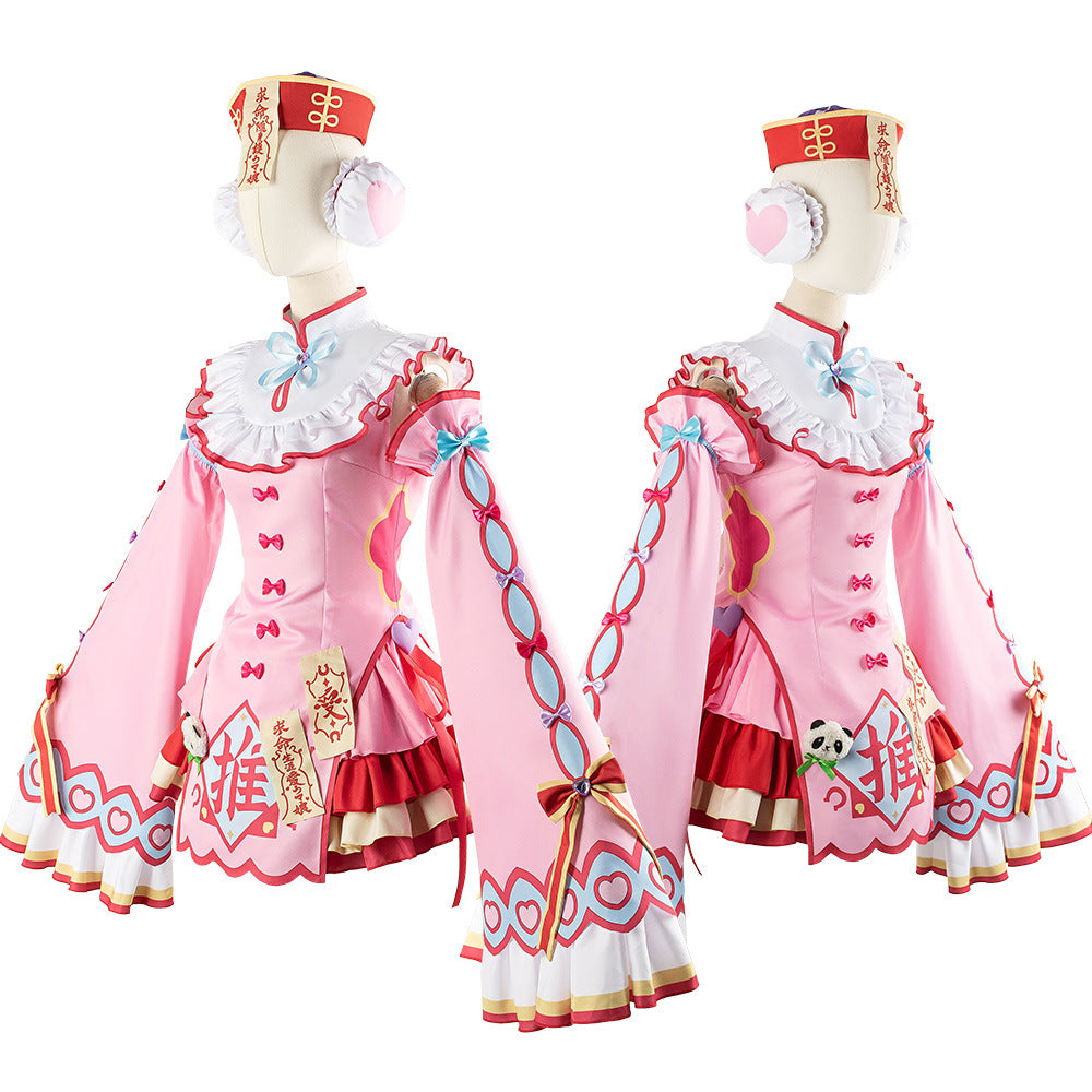 Uma Musume Pretty Derby Air Shakur Halloween Pink Zombie Cosplay Costume Dress - Halloweez