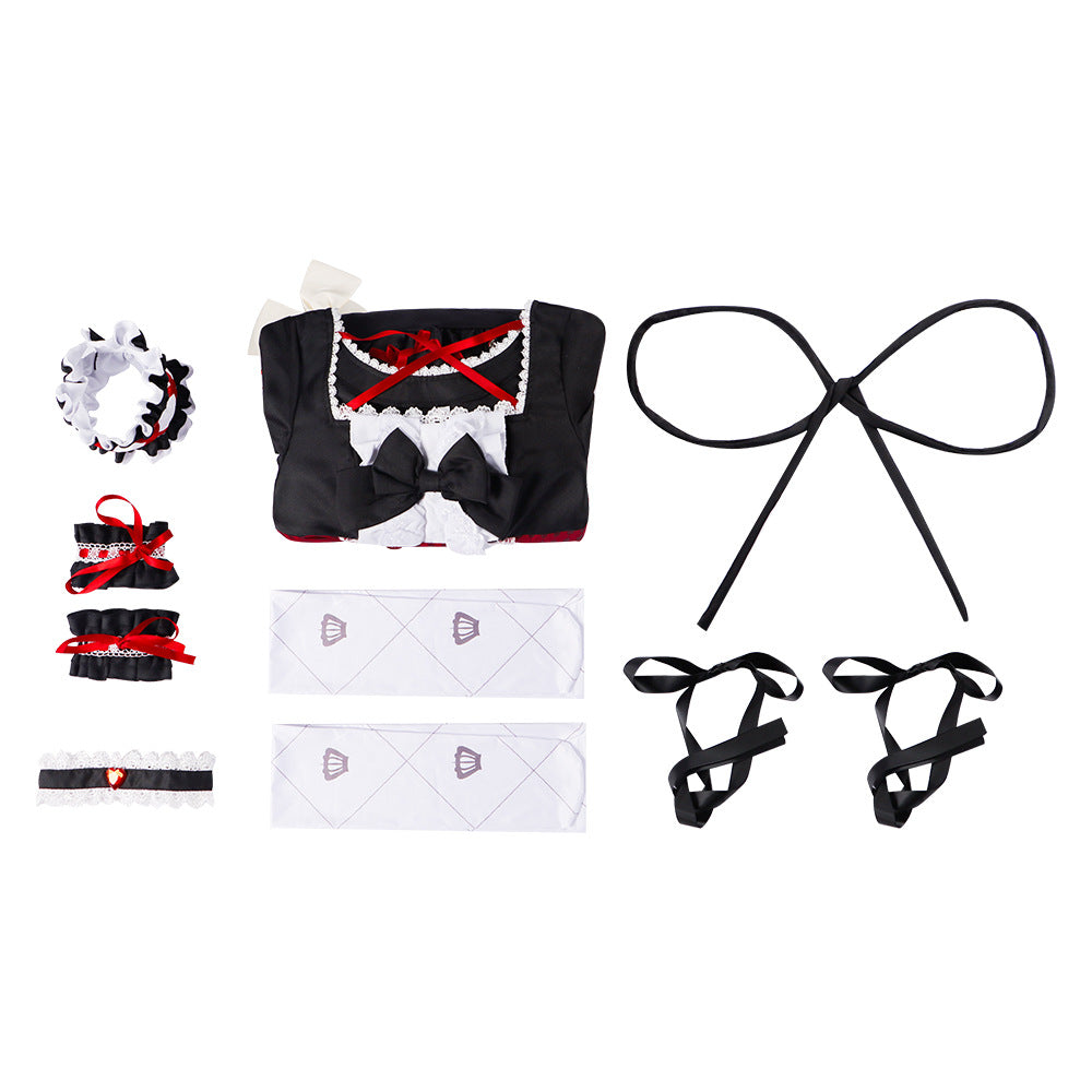 Horror Game Death Mansion Cosplay Costume Lolita Dress Maid Outfit Halloween Party Costume
