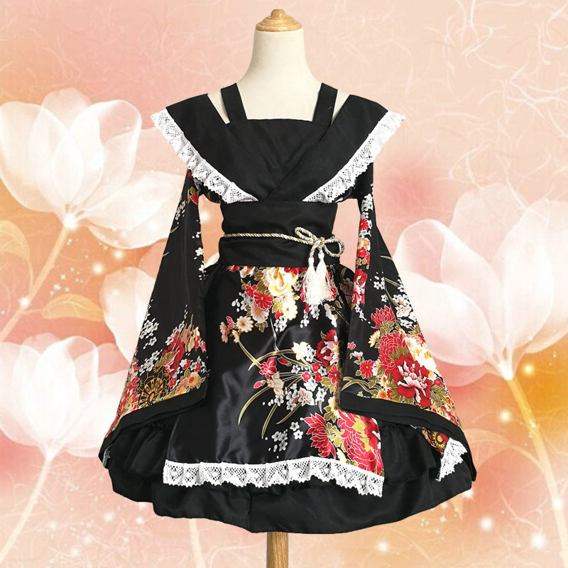 Japanese Style Oiran Maid Cosplay Costume, Custom For Stage & Halloween