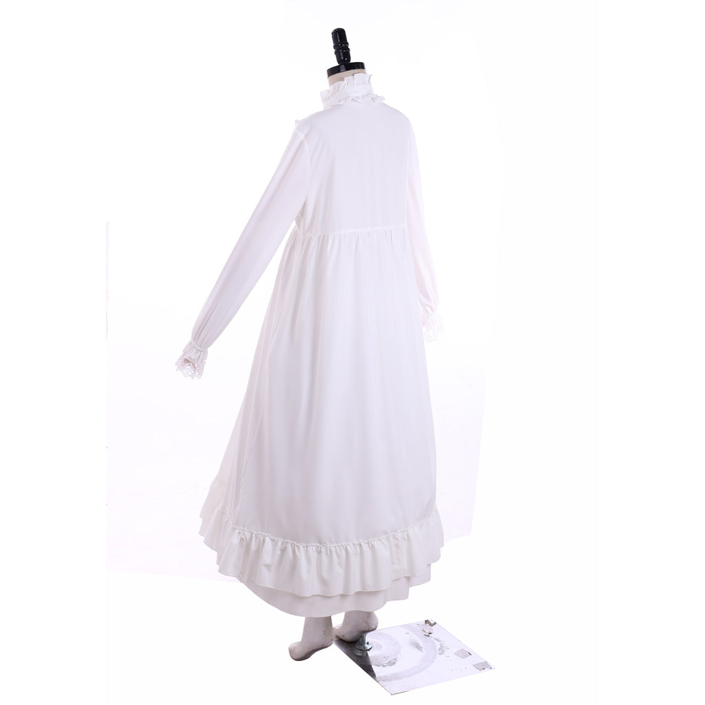 Robe de bal blanche élégante pour Halloween - Inspirée du style baroque victorien et médiéval vintage