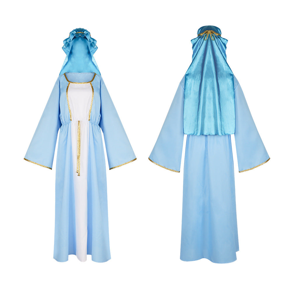 Halloween Arabic Costume Adult Men Women Cos Middle East Dubai Elder Long Robe Shepherd Clothing
