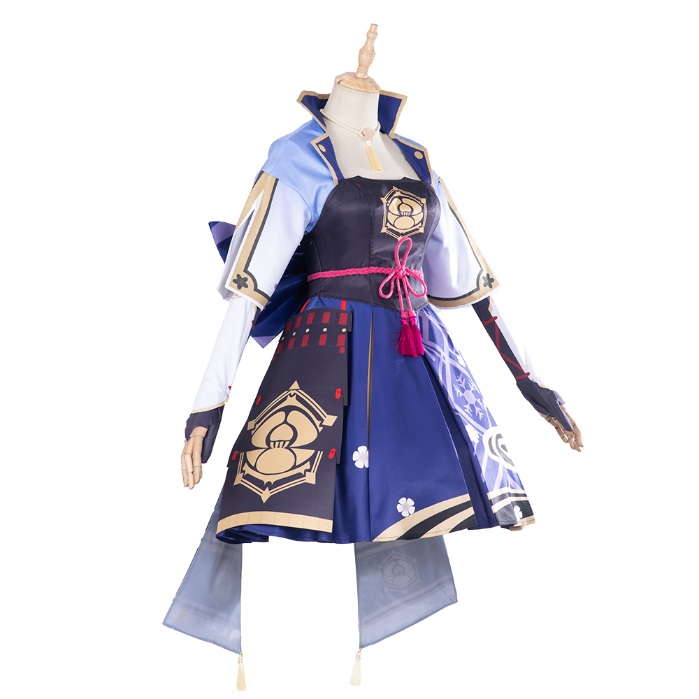 Halloweez Kamisato Ayaka Cosplay Costume for Women - Genshin Impact Long Sleeve Dress Full Set