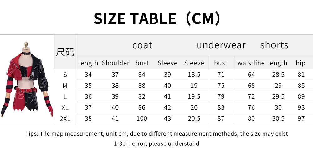 Harley Quinn Suicide Squad Cosplay Costume Full Set for Halloween - Halloweez